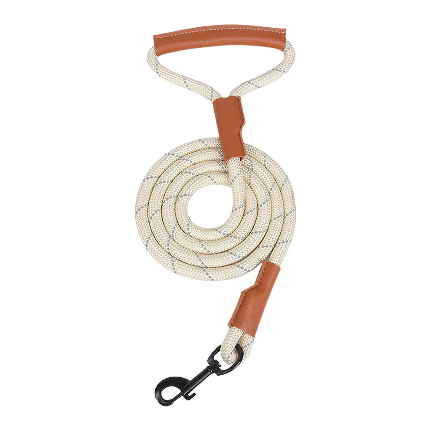 Pet Traction Leash Quick Release Wear Resistant Extra-Long with Handle Swivel Clasp Design