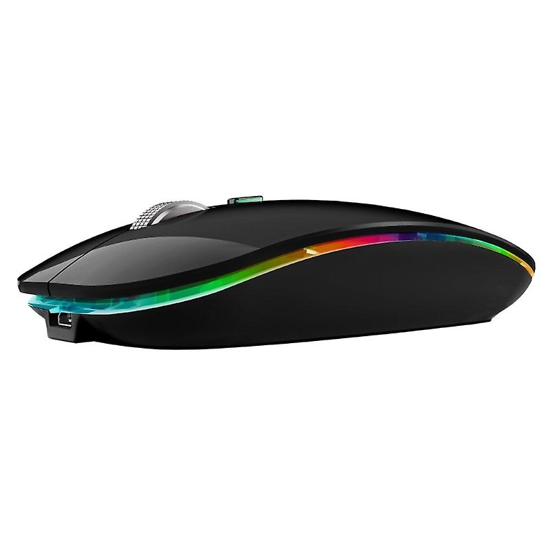 Souris Jiggler sans fil 2 en 1 compatible Bluetooth + 2.4Ghz 1600DPI Mouse & Mover