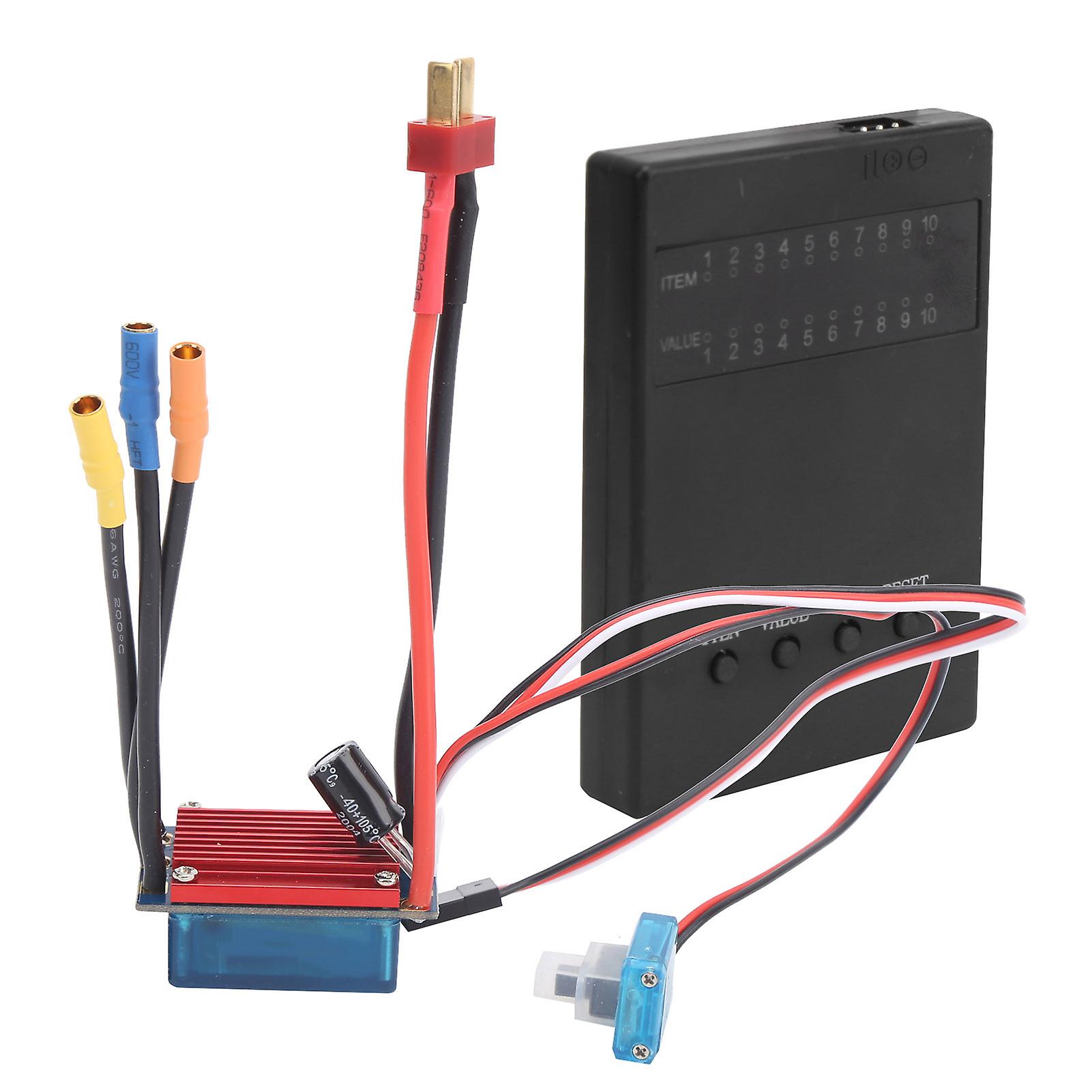 25A Brushless ESC Programming Card Electric Speed Control Set Fit for 1/14 1/16 RC Car