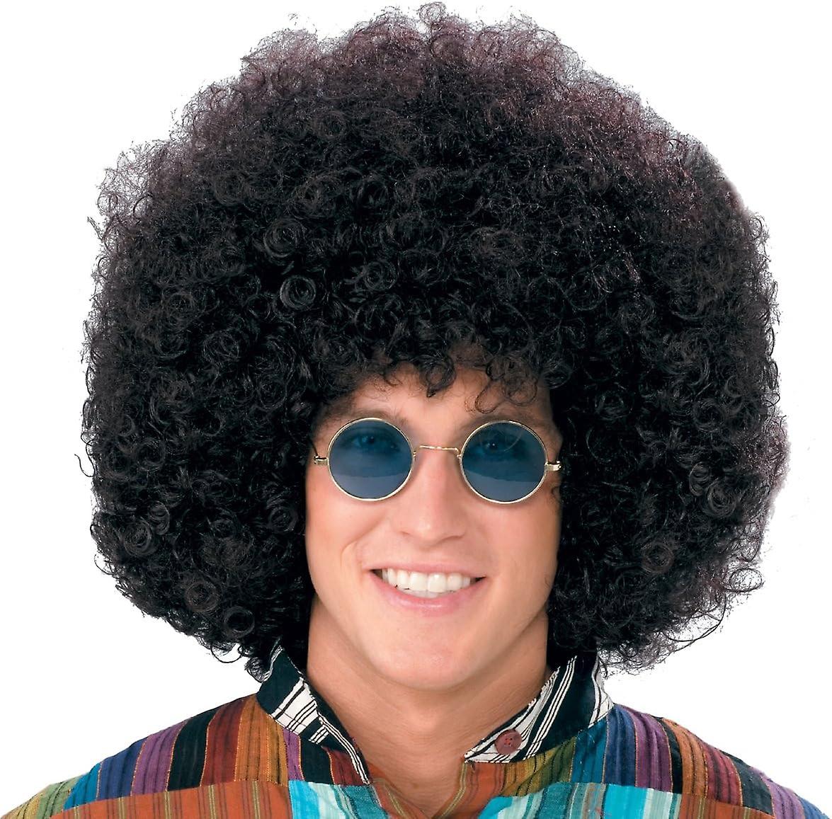 Men's Jumbo Afro Hippie Costume Wig One Size
