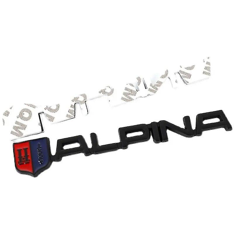 Matte Black B5 + Alpina Car Trunk Emblem Badge Decal Sticker B2 3 4 5 6