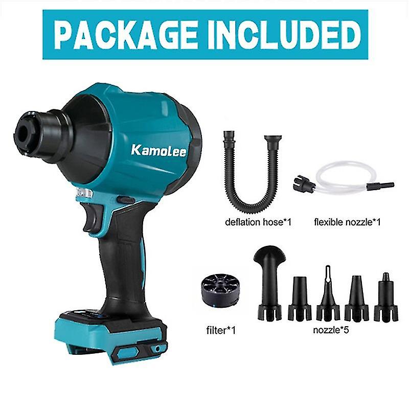 Batteria al litio per spolverino ad aria ricaricabile Pulitore per gonfiaggio senza fili Ventilatore a vuoto per aspirazione per batteria Makita 18v