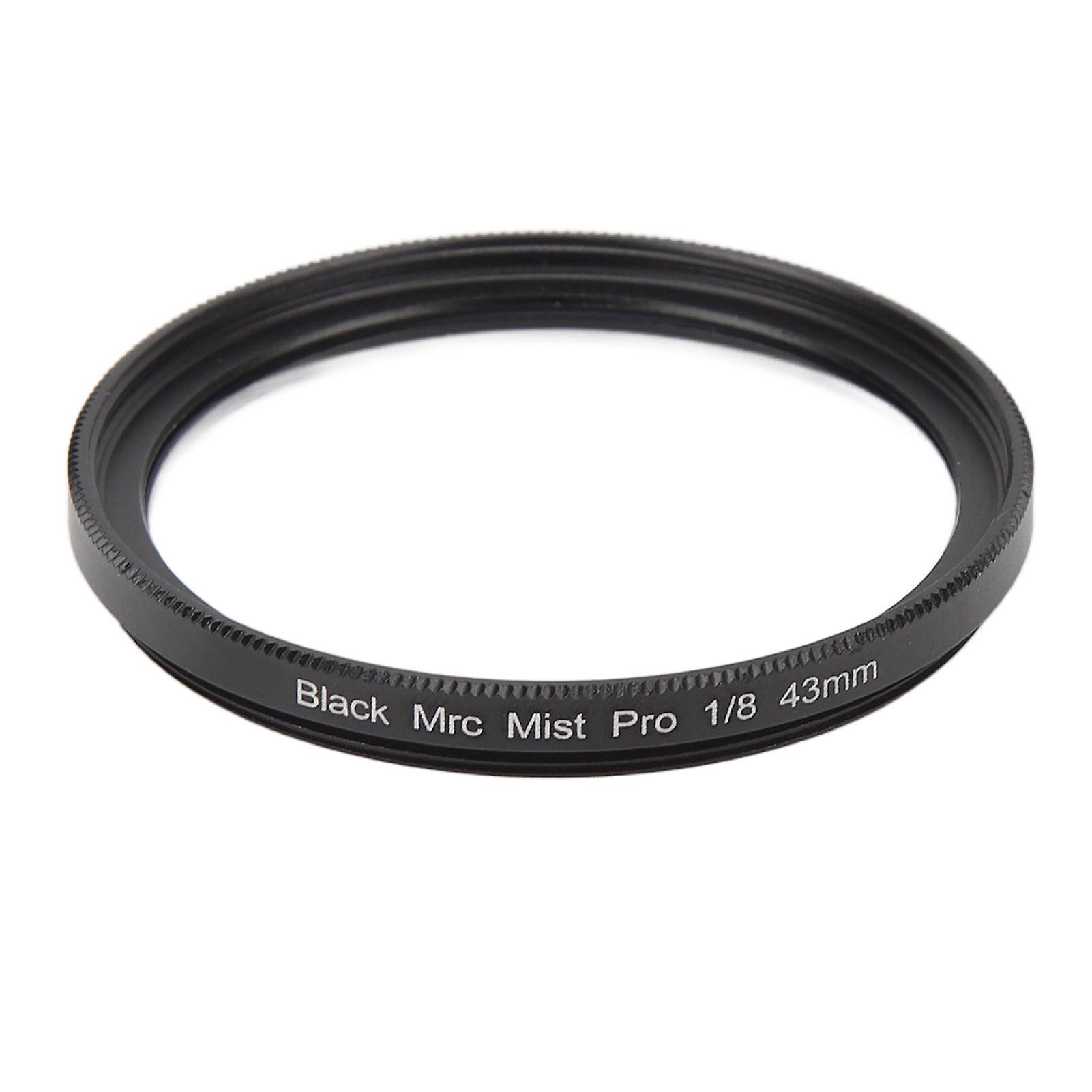 Black Diffusion 1/8 Lens Filter Black Mist Diffusion Lens Filter for Video Shooting Portrait Shooting Still Life Scenery 43MM 