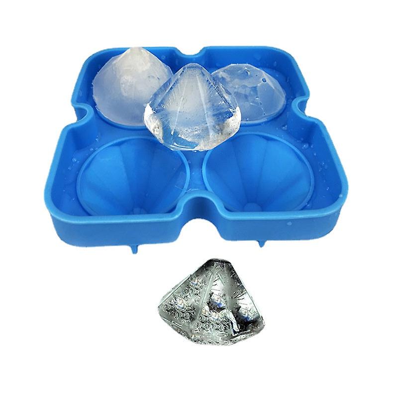 Ice Cube Trays Moids Frozen Storage Containers For Chocolate Cold Drinks 4-piece Diamond Silicone