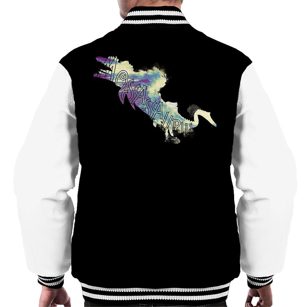 Jurassic Park Mosasaurus Sea Silhouette Men's Varsity Jacket