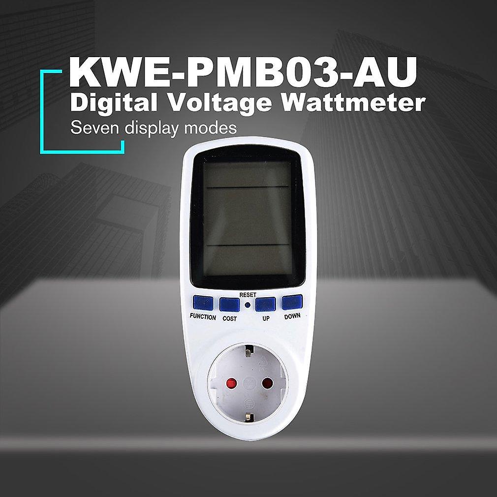 Kwepmb01 eu/us plug socket digital voltage wattmeter power consumption