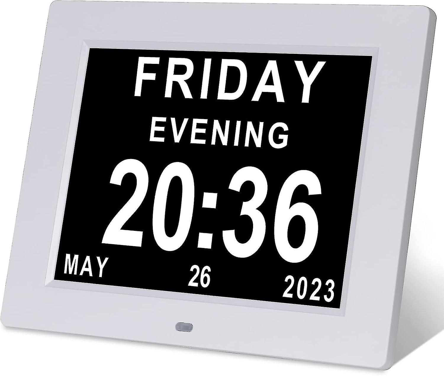 Dementia clock alzheimers clock & large digital calendar clock for seniorsclock with day and date f