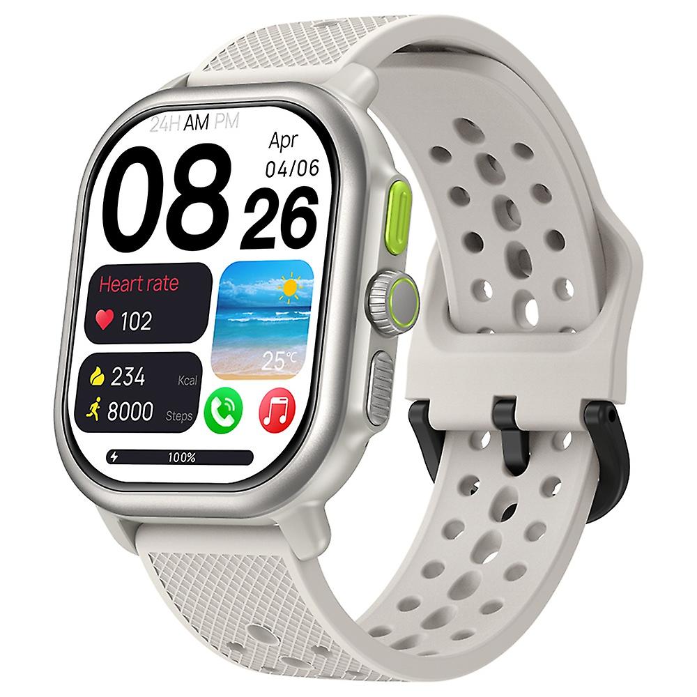 ZEBLAZE Beyond 3 Pro 2.15-inch AMOLED Square Screen Bluetooth Call Health Monitor Smart Watch - Silv