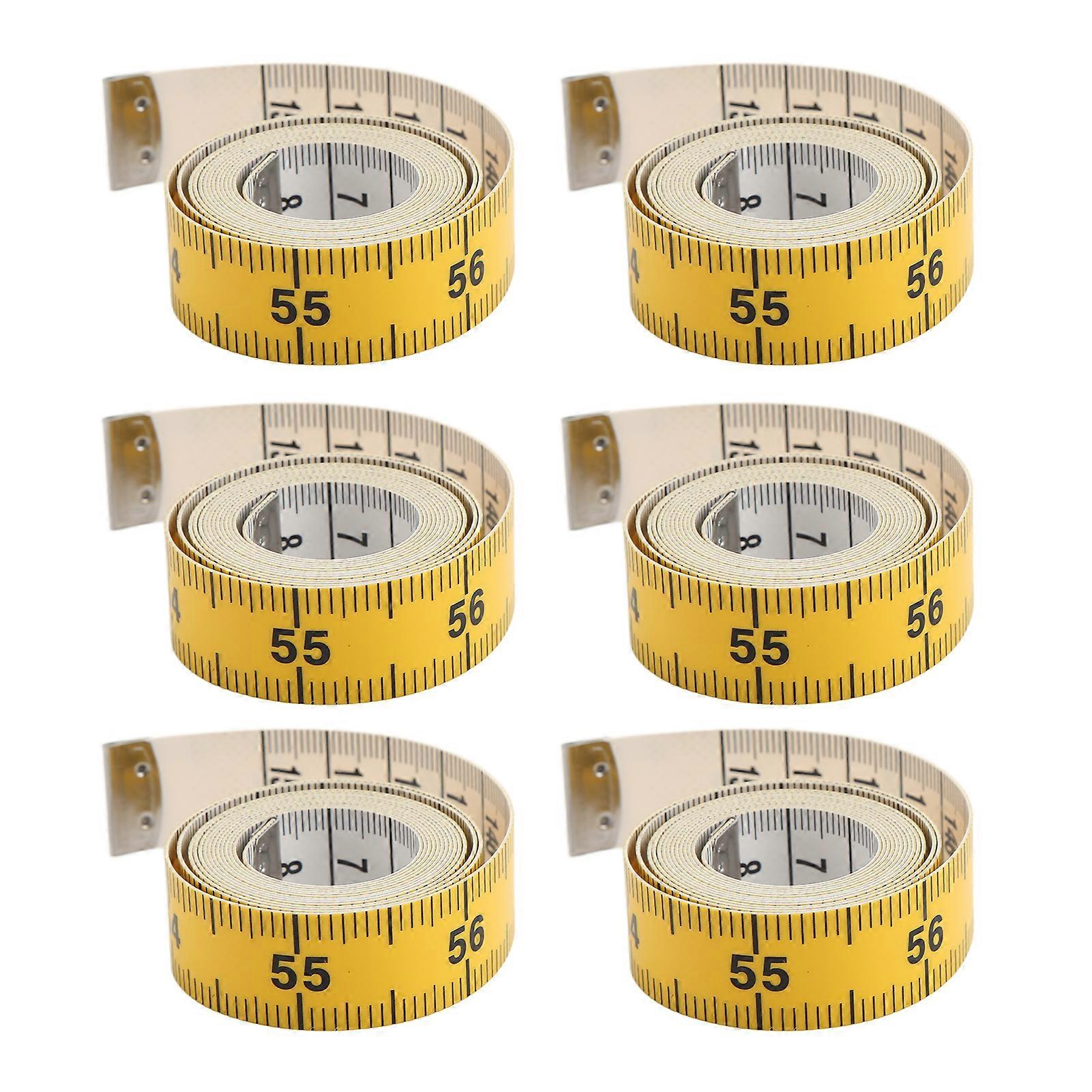 6pcs Soft Tape Measure Double Scale Easy Reading Stretch Resistant Measuring Tape For Body Measurement Sewing