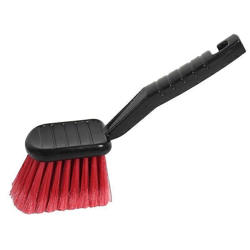 Wheel tire body brush with long handle, durable and high quality, soft bristles, black