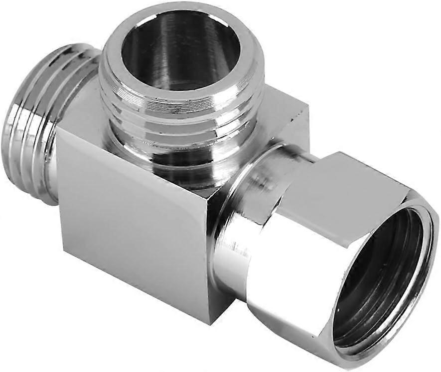 Shower T Adapter 3 Way Diverter Hose Adapter Fitting Tee, T Shape Adapter Connector G1/2 "Chrome Bra