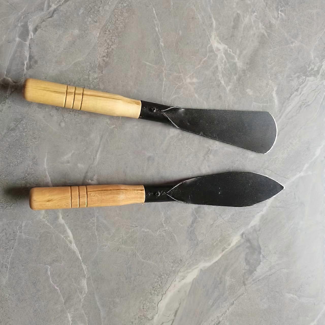 2個のメタルガーデンこて-掘削、移植、植え付け、除草ツール用のハンドシャベル