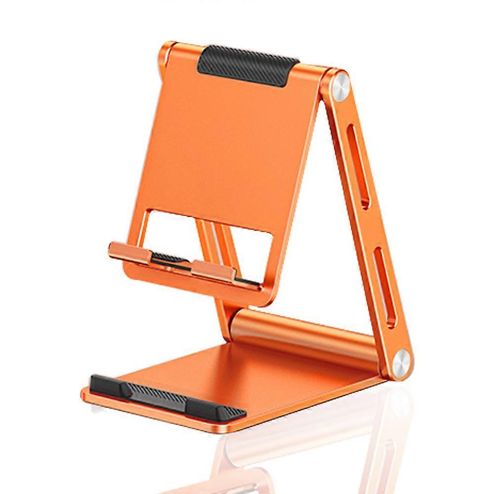 Adjustable and foldable desktop mobile phone stand, aluminum mobile phone stand with non-slip base.