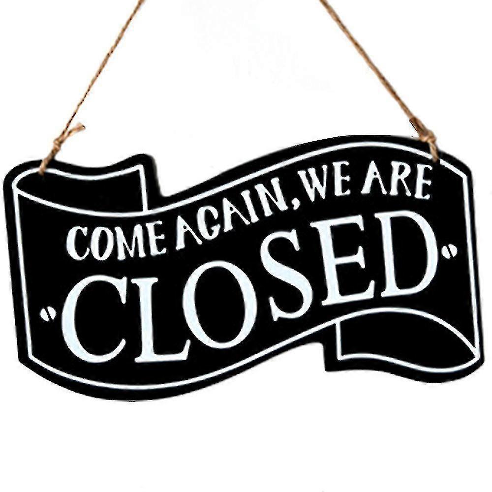 Wooden Double Sided Store Open And Closed Sign-7