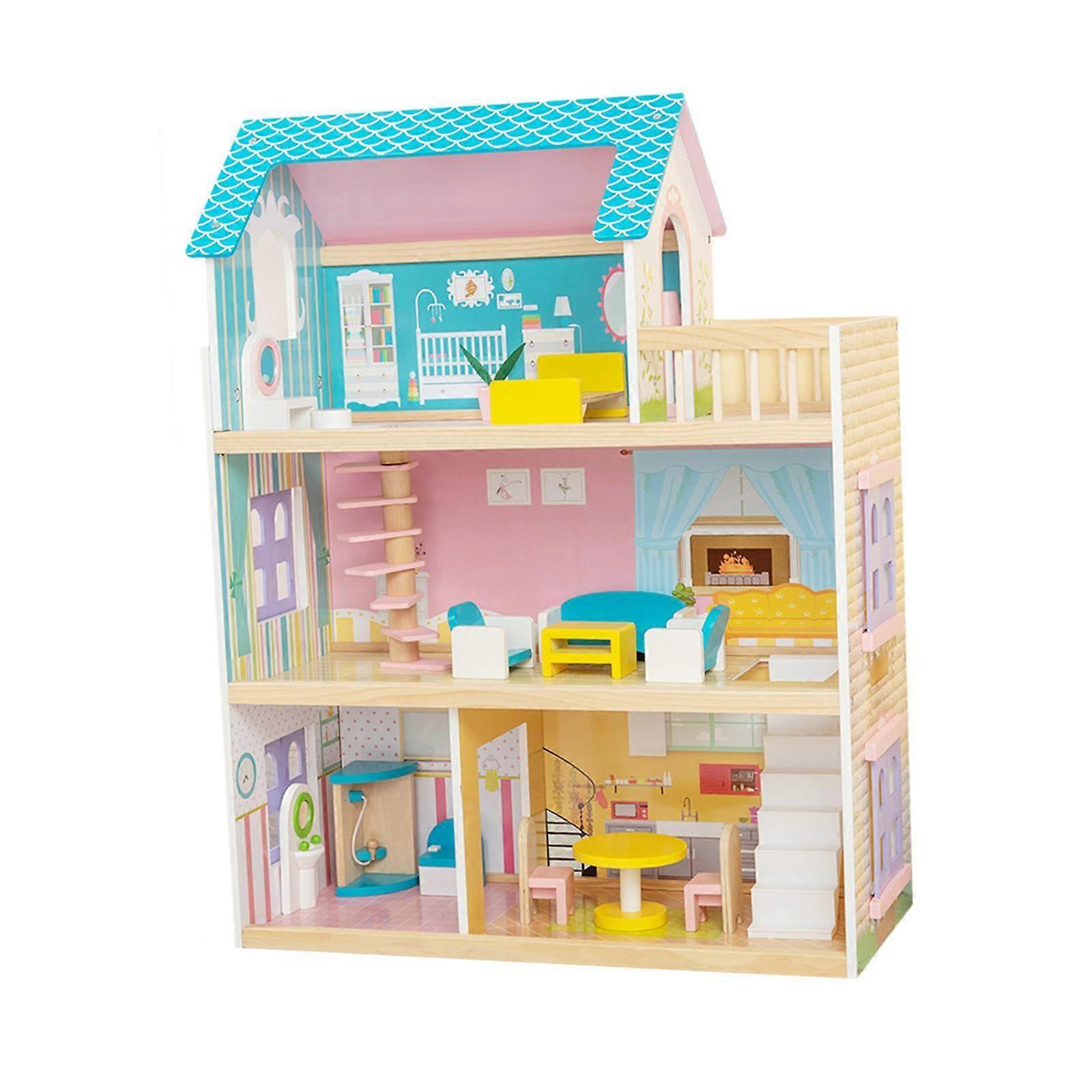 子供の誕生日プレゼントのための子供の木製のドールハウスの子供シミュレーションプレイハウス