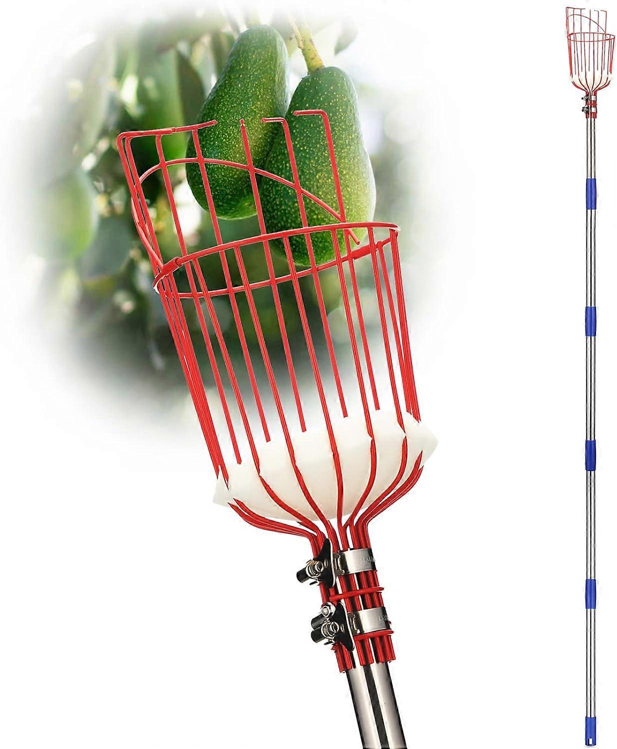 Fruit Picker Pole Tool with Basket Telescoping Long Handle