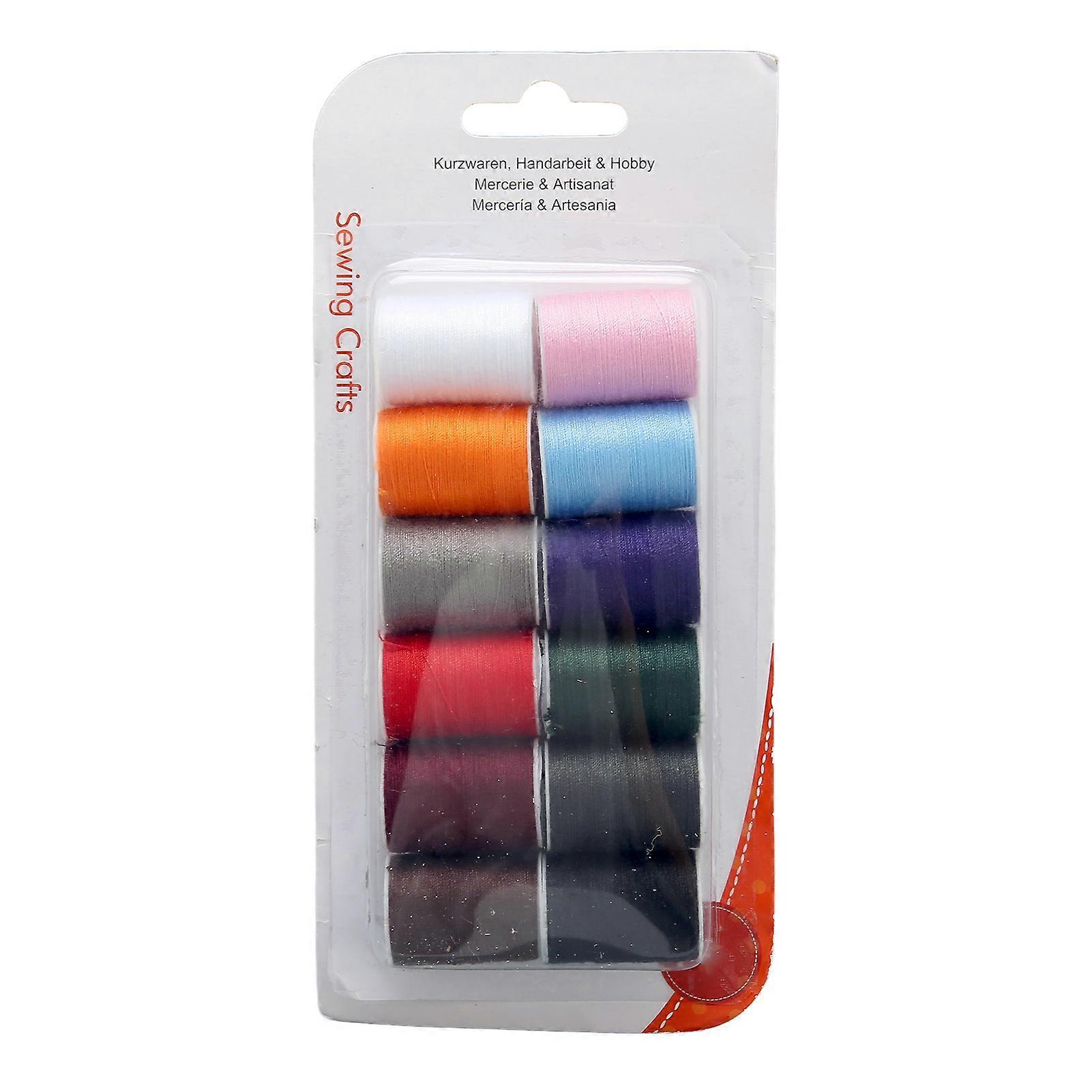 12 Pcs Fil  coudre Polyester Color Mnager Broderie Fil Main Fil de Coudre