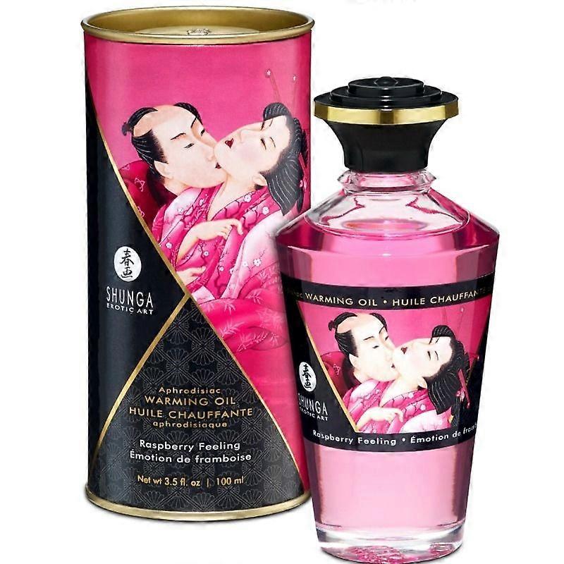 Shunga - Heat Effect Massage Oil Intense Raspberry Flavor 100 Ml