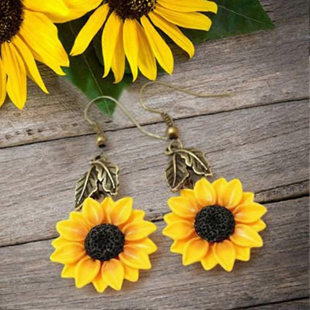 Sunflower Drop Earrings