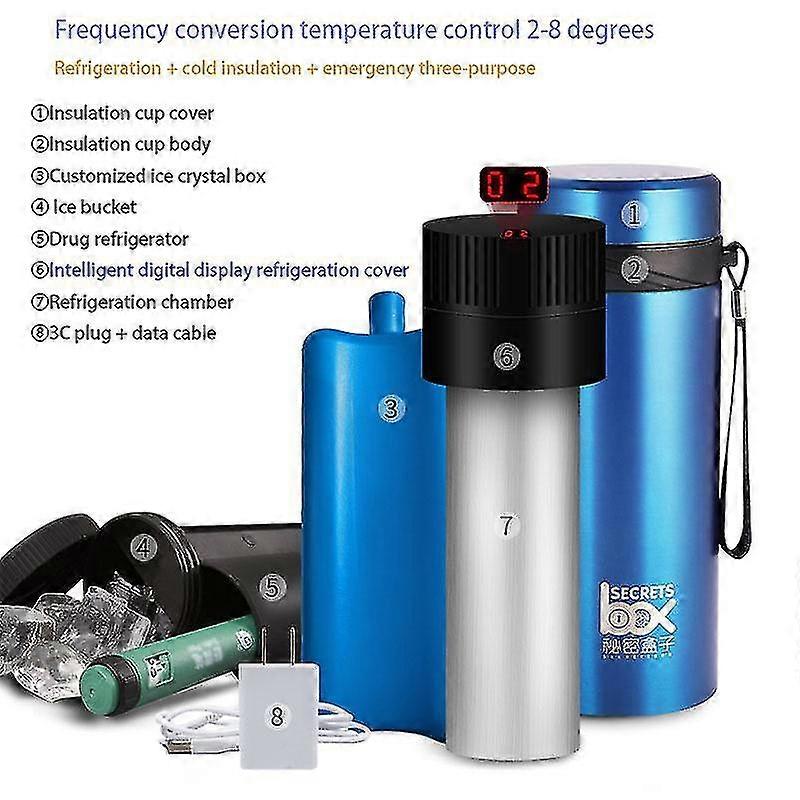Portable Insulin Refrigerator Car Refrigerator Beverage Cooler Cup