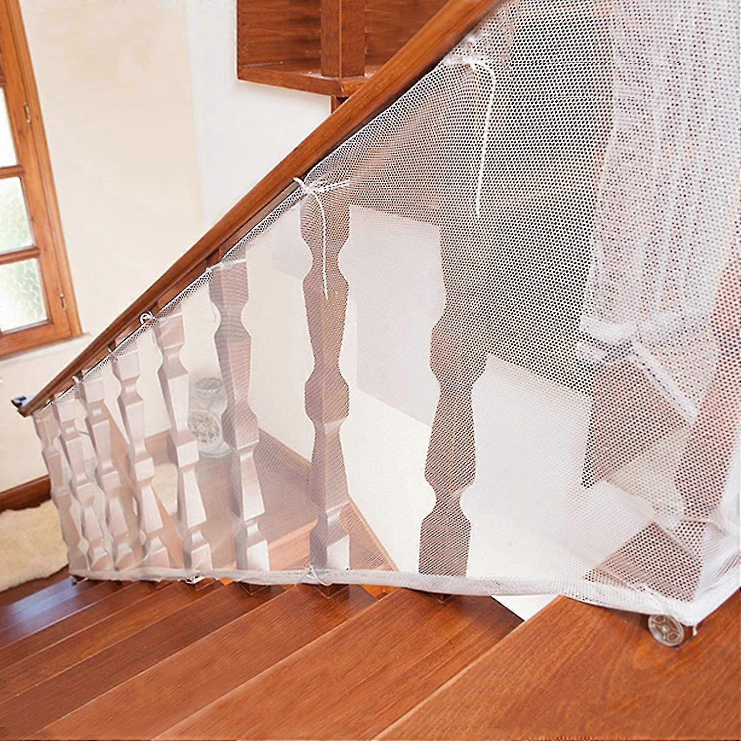 Child Safety Netting (2m X 0.79m) - Heavy Duty Stair Safety Barrier, Adjustable Sturdy Balcony Protection Netting Stair Fence Mesh Safety Netting For