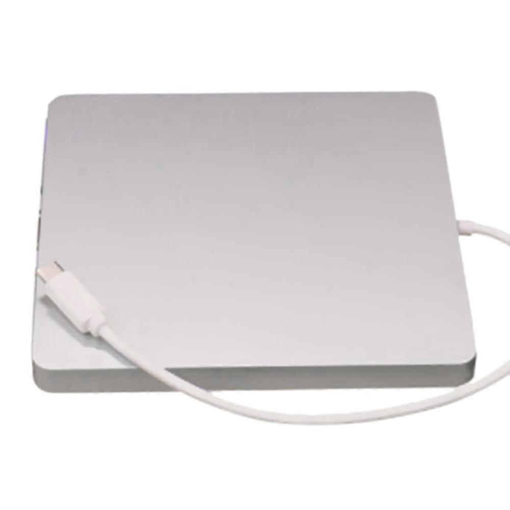 USB External CD/DVD Drive Type C Portable Drive-Free CD Players for Laptop PC Windows ,Silver