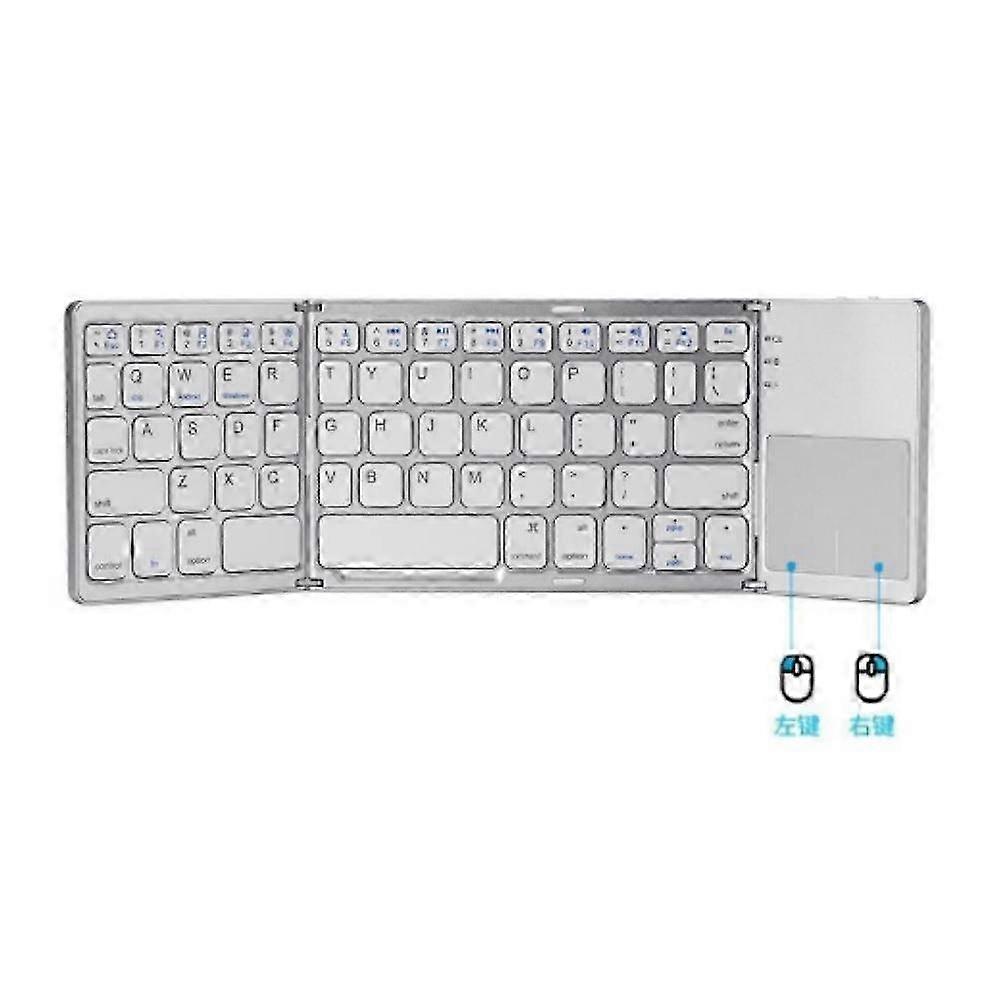 Prncalprior Foldable Bluetooth Keyboard with Touchpad, Wireless Mini Keyboard