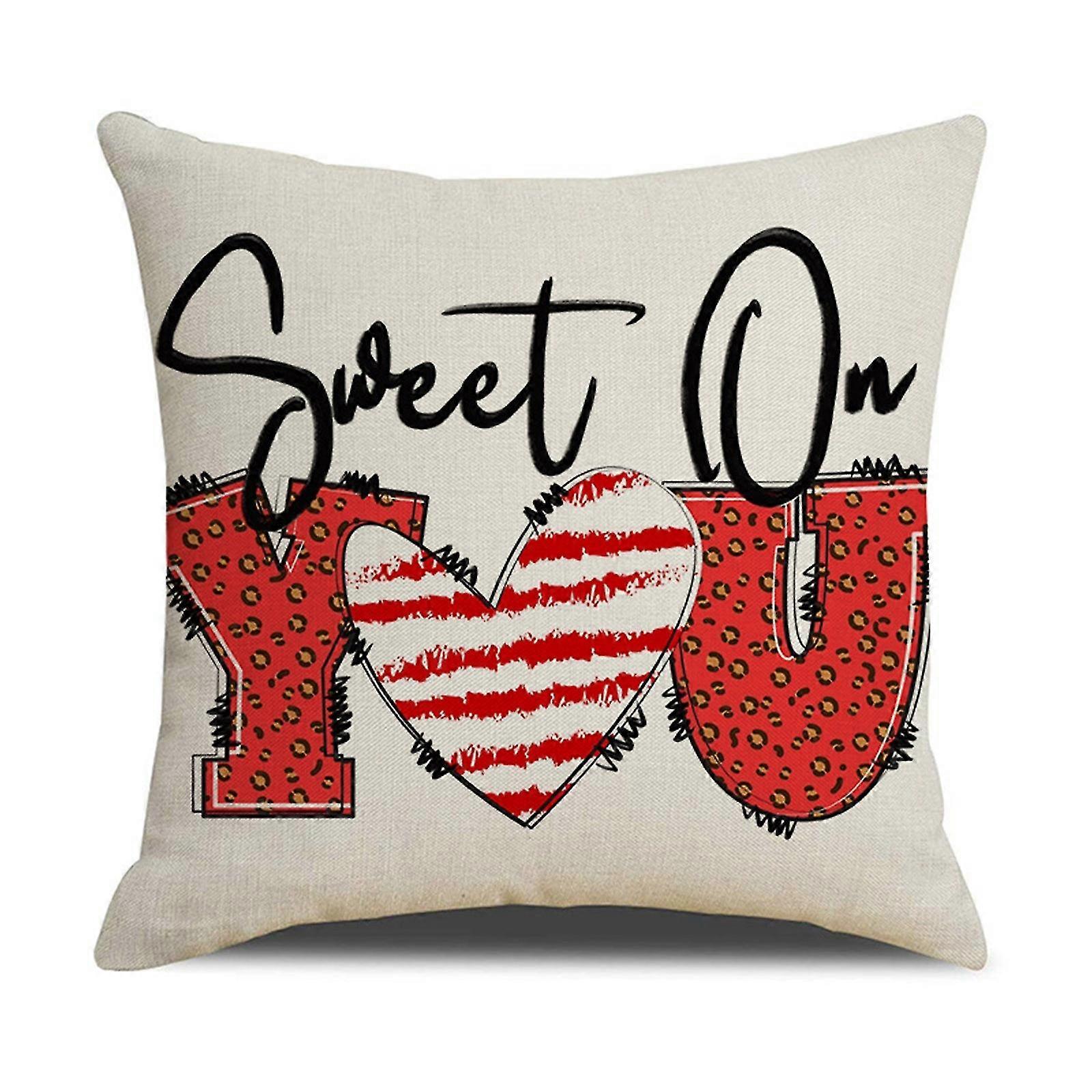 Valentine's Day Pillowcases, Couple Printed Pillowcases, And Versatile Linen Pillowcases 241467