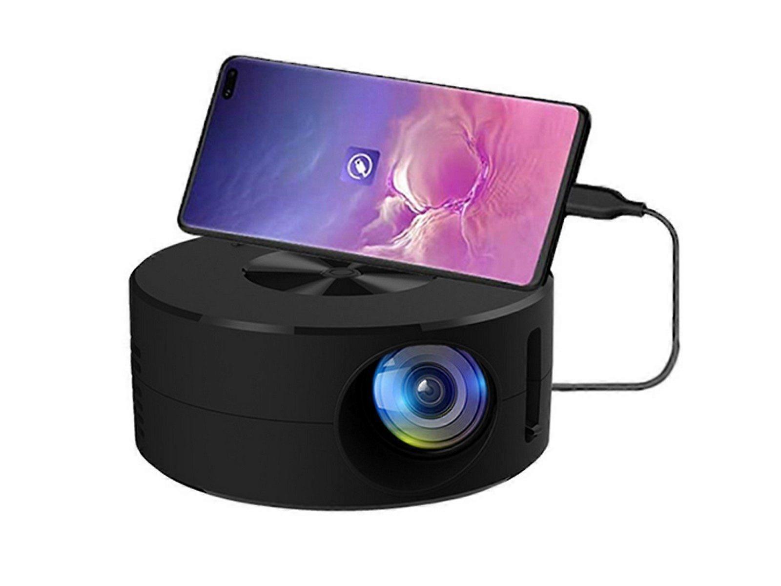 Portable Smart Projector Mini Home Projector for Smartphone - Black