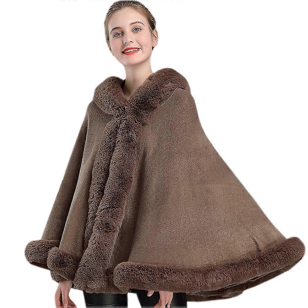 Faux Fur Hooded Casual Warm Jacket