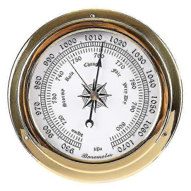 145mm väggmonterad termometer Hygrometer Barometer Tidvattenklocka Väderstation R9uf