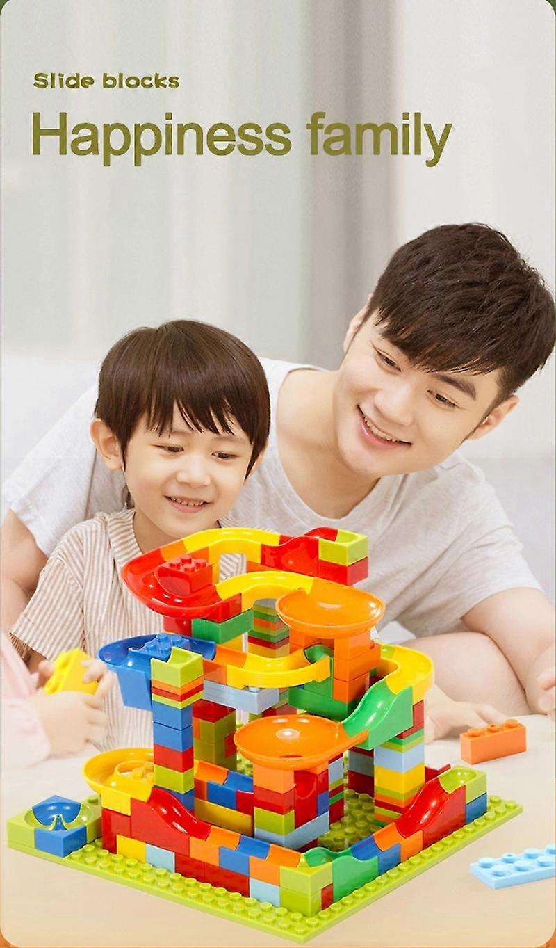 168pcs Marble Race Run Building Blocks Ball Slide Block With Base