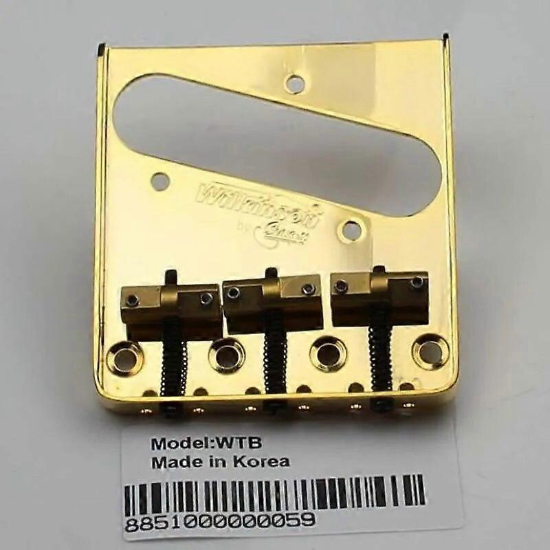 Wilkinson WTB Chrome silve Svart Guld Vintage Stil Fast Tele Elgitarr Stall med mässing sadlar för TL gitarr stall