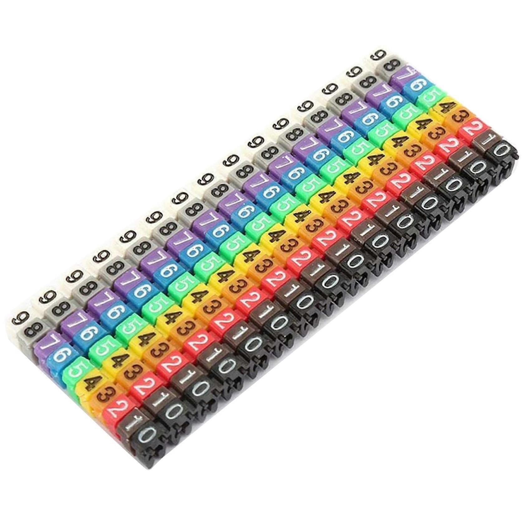Clip-on String Cable Marker Boxed Plastic Number Number Wire Label Tube Set Color Cable Marker (150