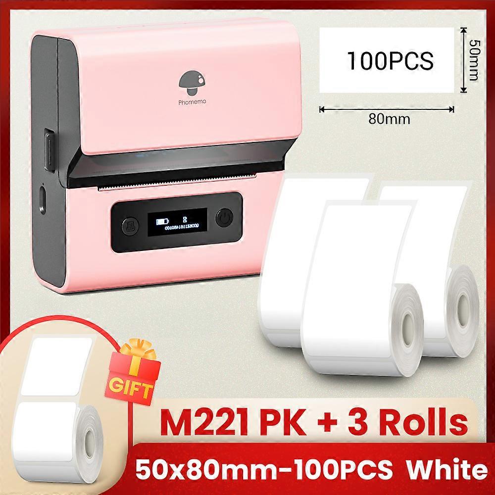 Phomemo Label Makers 3 Inch Large Label Maker M221 Bluetooth Thermal Barcode Printer for Small Business/Home Use,Barcode Address