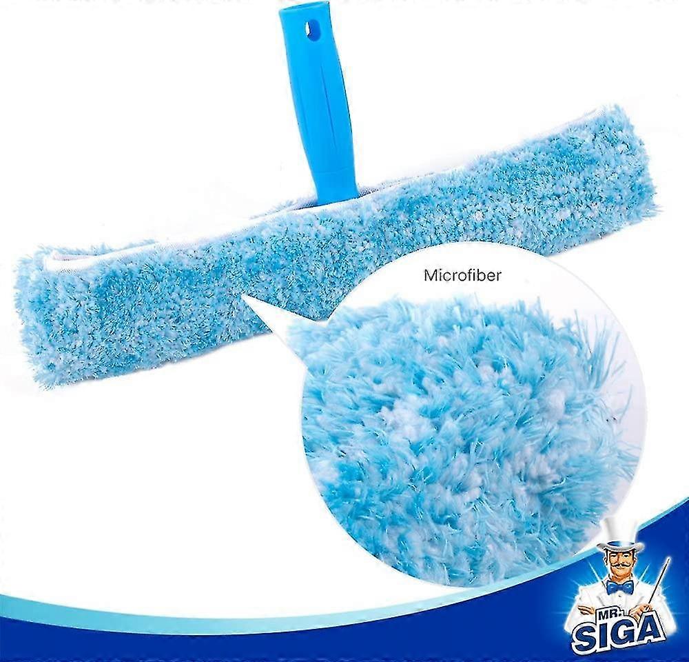 Professional Window Cleaning Combo - Squeegee & Microfiber Window Scrubber, 14"