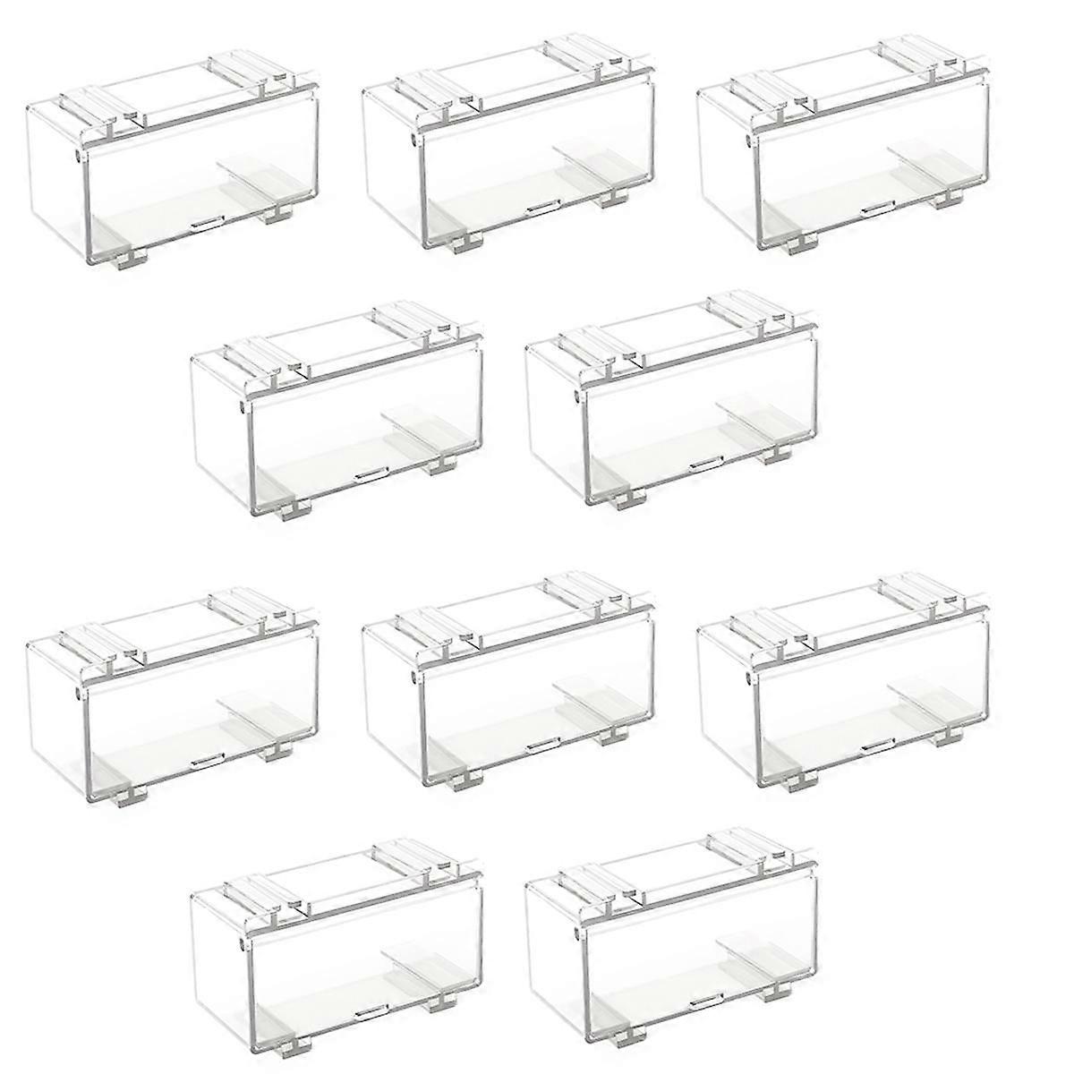 10Pcs Clear Acrylic Display Case for Car Mold, Wheels Car Model Display Case Scale Wheel Display Ca