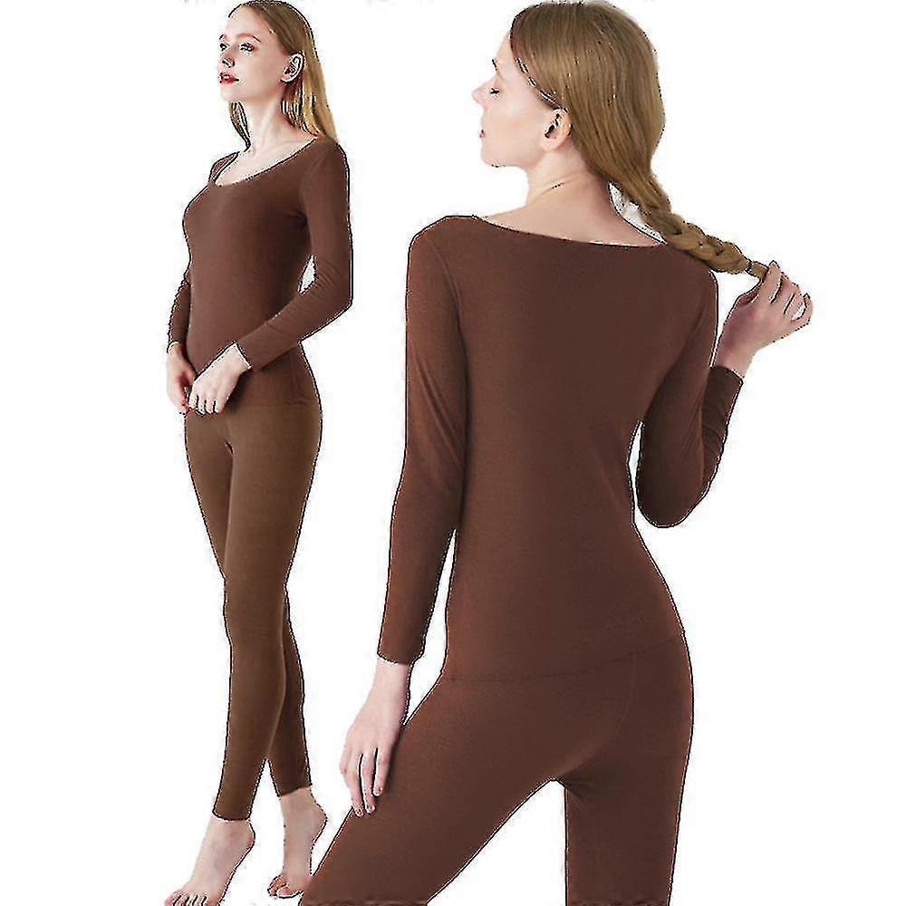 Womens Thermal Underwear Ultra-soft Base Layer Long Johns Set Winter Top And Bottom Suits