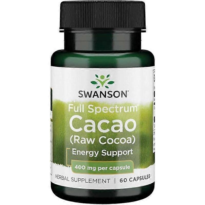 Swanson Full Spectrum Cacao (Raw Cocoa) 400mg Capsules 60