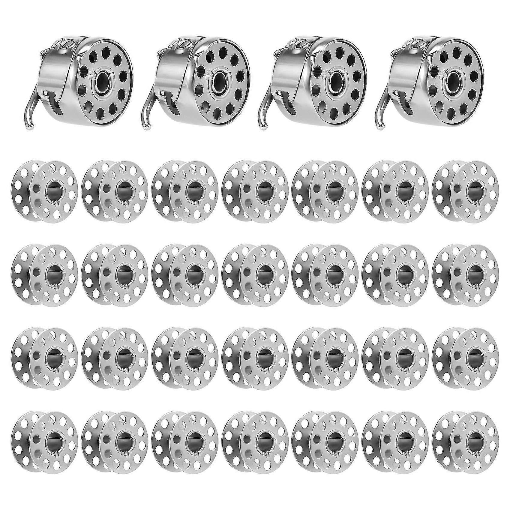 4 قطع ماكينة الخياطة بكرة حالة حامل بكرة مع 28 قطعة بكرات معدنية للأخ المغني