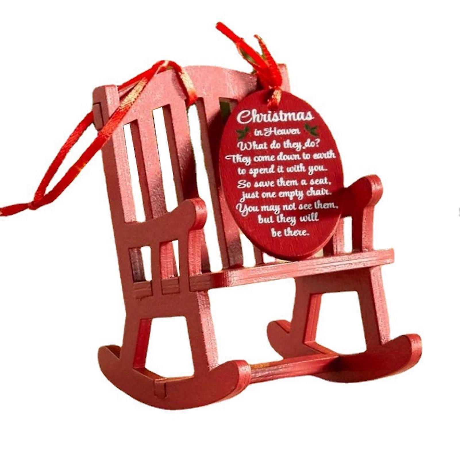 Rocking Chair Fine Workmanship Delicate Exquisite Christmas Decor Mini Rocking Chair for Home KAESI
