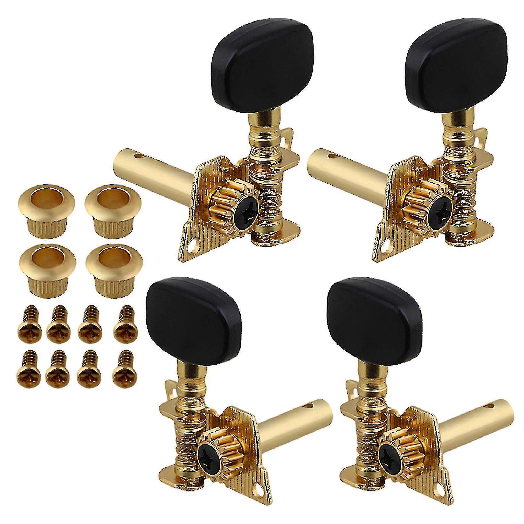 Gold-plated 2r2l Tuning Peg Machine Head Tuners For Ukulele 4 String Guitar
