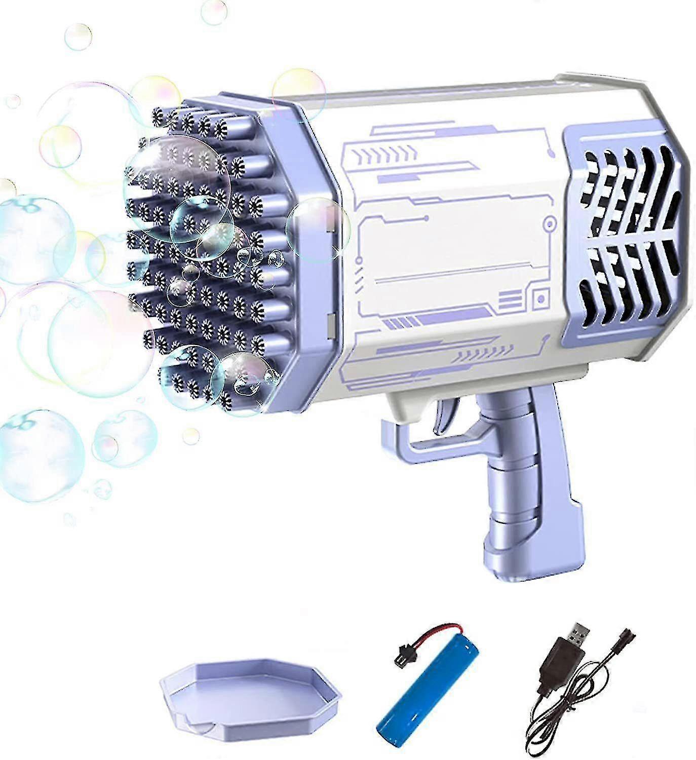 2022 Päivitys Tuuletin 69 reikäinen kuplapistoolipuhallin pojille tyttöjen automaattinen kupla maker