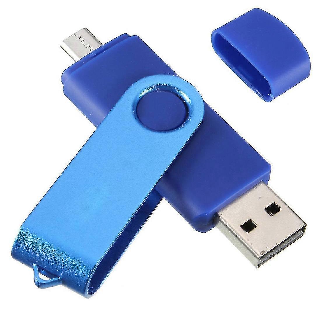 Usb Mini Memory Stick 32gb Usb 2.0 Memory Flash Drive Otg For Handy Pc Blue