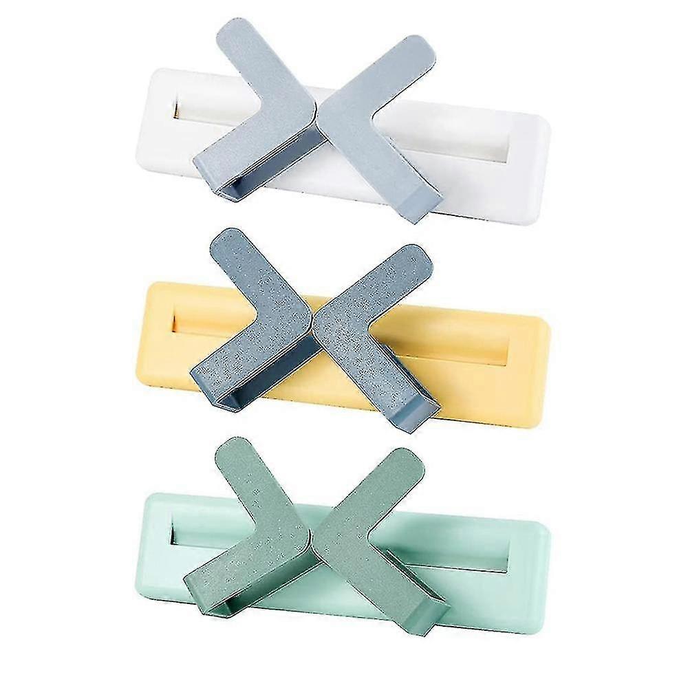 3 Pcs Retractable Pot Cover Rack Wall-mounted Kitchen Utensil Bracket