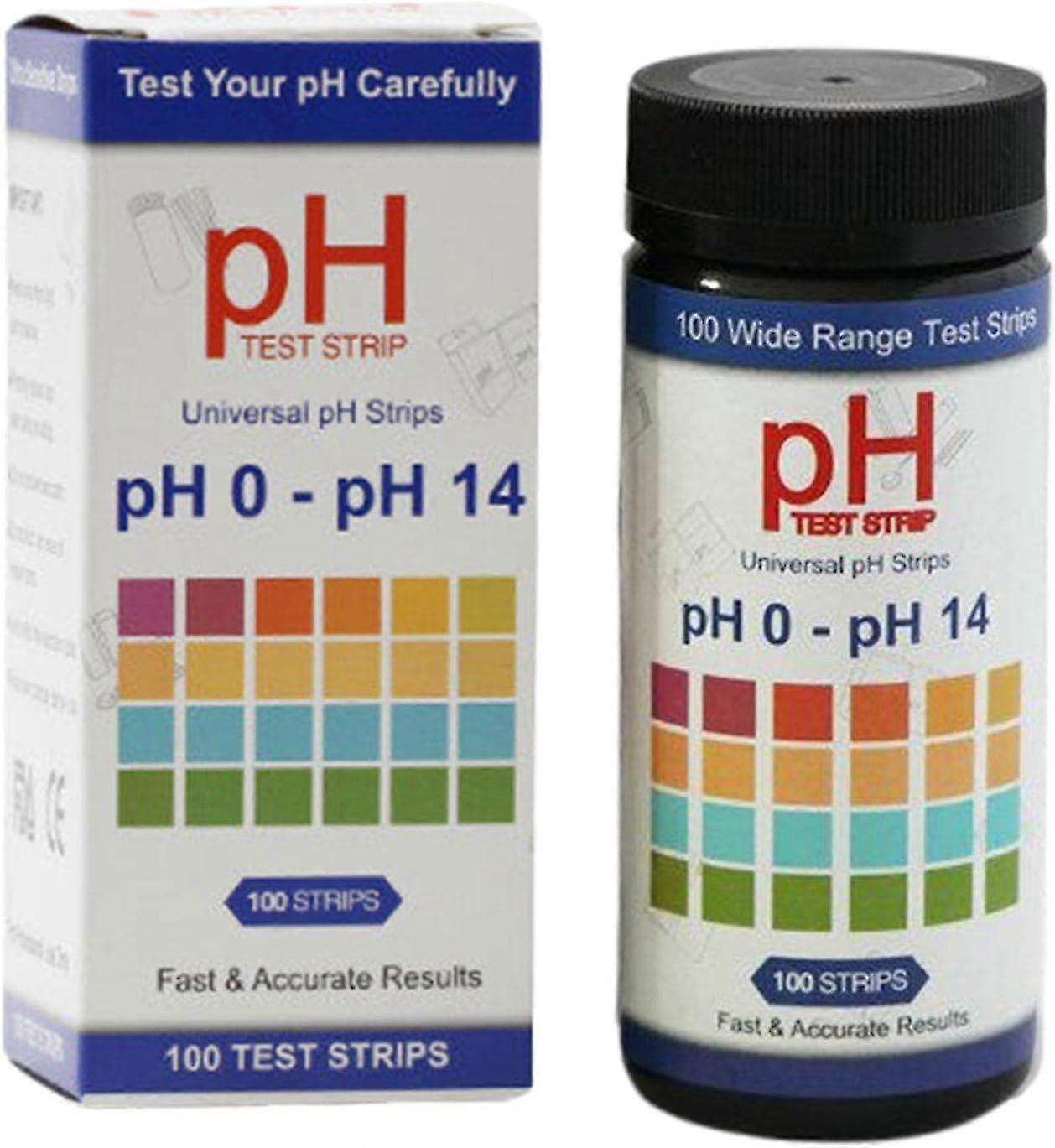 Ph Test Strips - 100 Ph Stips Litmus Paper Testing Kit - 0-14 Range Accurate Ph Tester Strips, Universal Ph Testing Kit For Garden Lawn Farm Home Scho