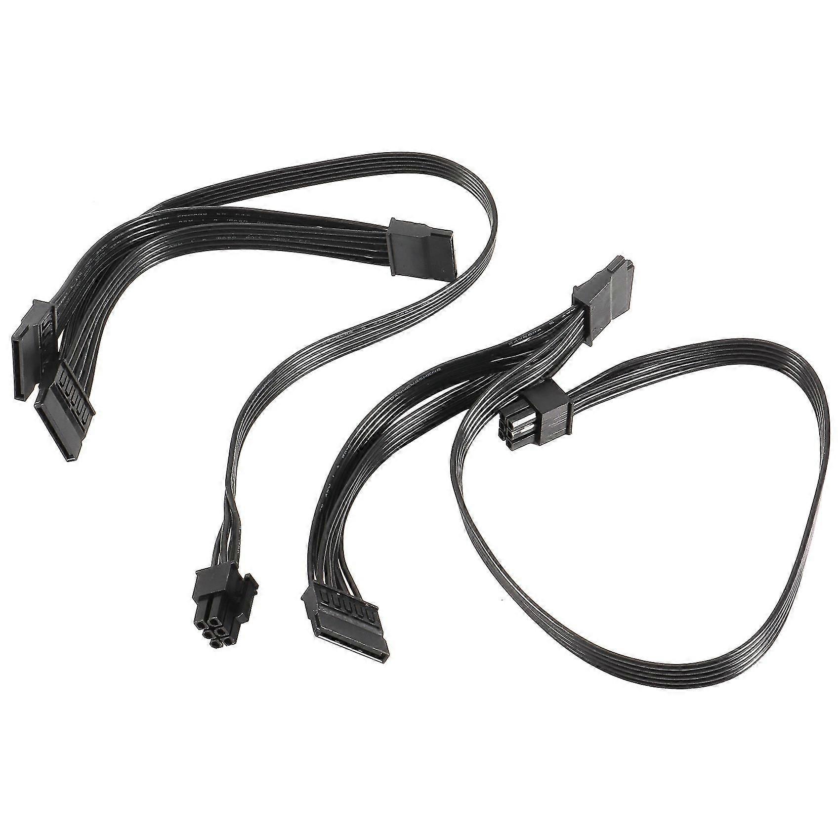 2pcs 6 Pin To 3x Sata Driver Power Cable For Supernova 650 750 850 1000 1600 2000 G2 G3 P2 T2 Gs
