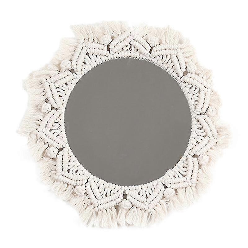 Macrame Mirror Handmade Tapestry Makeup Compact Bohemia Wall Mirrors