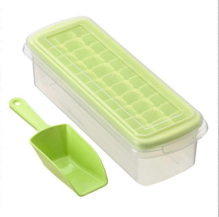 Flexible And Safe Ice Cube Mold With Ice Box Spoon And Lid