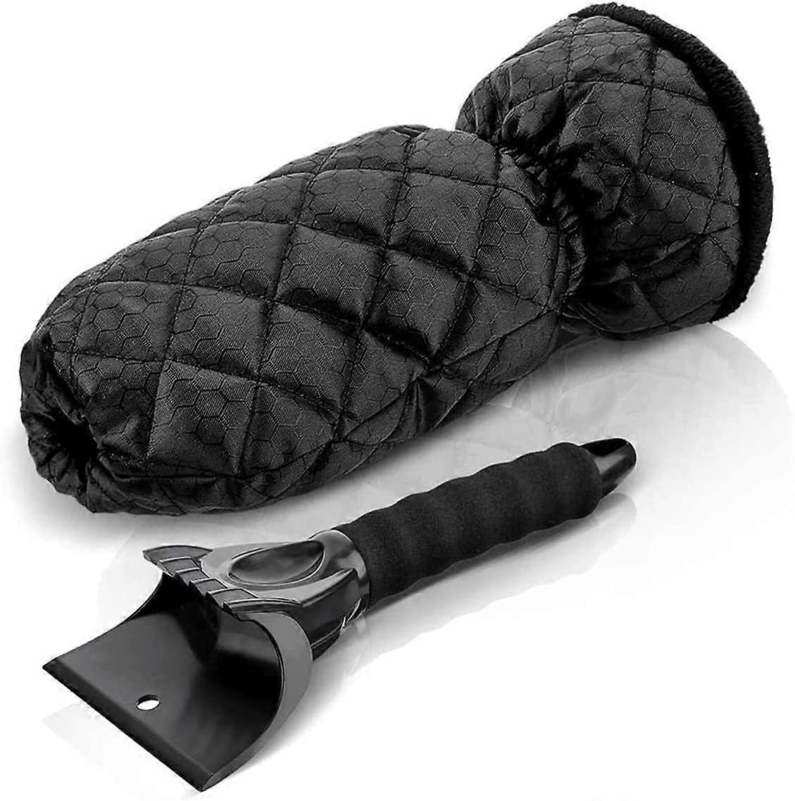 Ice Scraper,Windshield Scraper,Ice Scraper with Glove(Black)